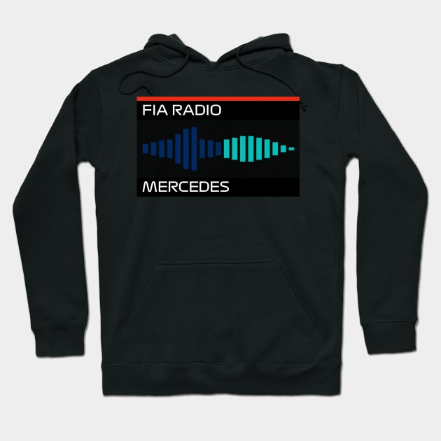 "Blue Flag" Mercedes Radio Message Design Hoodie by GreazyL